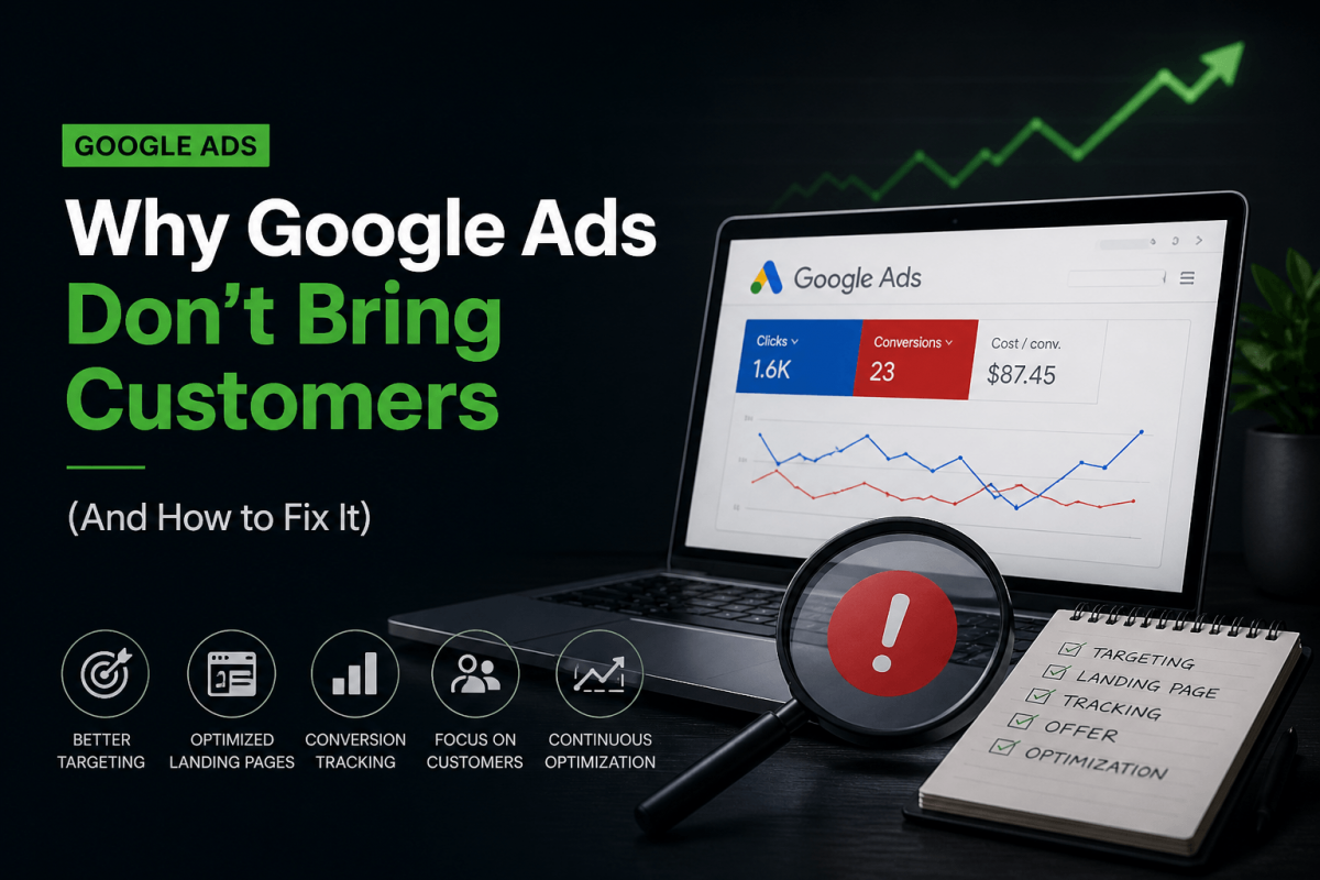  Why Google Ads Don’t Bring Customers (And How to Fix It) 