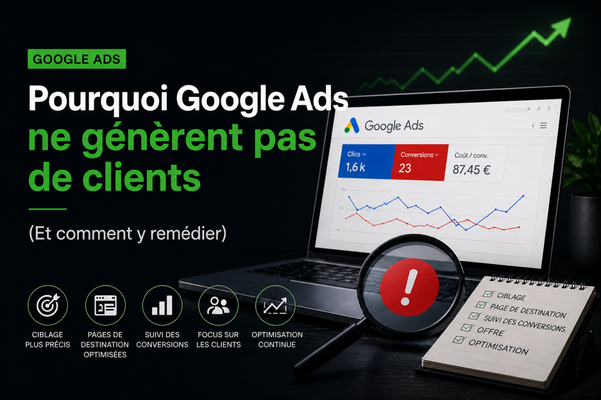  Pourquoi Google Ads ne génèrent pas de clients (et comment y remédier) 